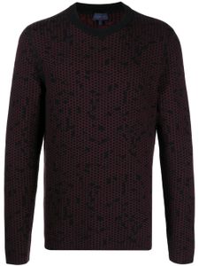 Lanvin pull en laine à motif intarsia - Rouge