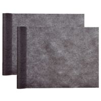 Tafelloper op rol - 2x - zwart - 30 cm x 10 m - non woven polyester