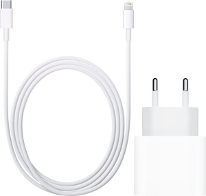 Apple Usb C Oplader 20W + Lightning Kabel 1m Kunststof Wit