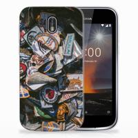 Nokia 1 | Siliconen hoesje | met foto Badges
