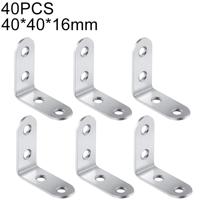 40 stuks RVS 90 graden hoek beugel hoek brace joint beugel bevestiger meubilair kabinet schermen muur (40mm)