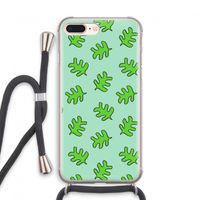 Groene blaadjes: iPhone 7 PLUS Transparant Hoesje met koord