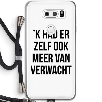 Meer verwacht: LG V30 Transparant Hoesje met koord
