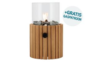 Cosiscoop Timber teak - gaslantaarn met gratis gaspatroon