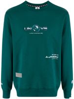 AAPE BY *A BATHING APE® sweat à slogan imprimé - Vert - thumbnail