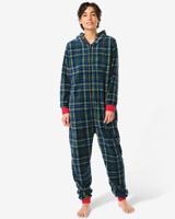 HEMA War Child onesie voor volwassenen ruiten donkerblauw (donkerblauw)