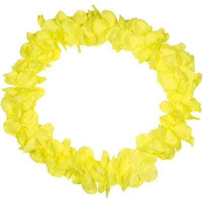 Hawaii kransen bloemen slingers - neon geel - Verkleed accessoires - kinderen/volwassenen