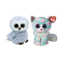 Ty - Knuffel - Beanie Boo's - Owlette Owl & Opal Cat - thumbnail