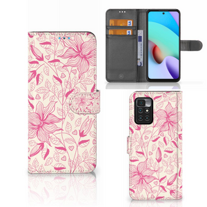 Xiaomi Redmi 10 Hoesje Pink Flowers