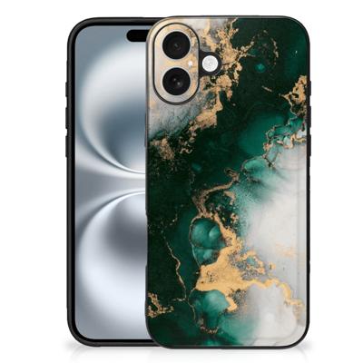 Marmeren Print Telefoonhoesje voor iPhone 16 Plus Marmer Groen Marmeren Print Telefoonhoesje voor iPhone 16 Plus Marmer Groen