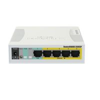 Mikrotik CSS106-1G-4P-1S netwerk-switch Gigabit Ethernet (10/100/1000) Power over Ethernet (PoE) Wit - thumbnail