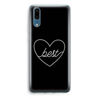 Best heart black: Huawei P20 Transparant Hoesje