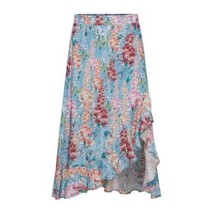 WE Fashion rok met all over print lichtblauw/multi