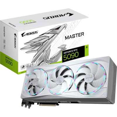 Gigabyte Nvidia GeForce RTX 5090 Videokaart AORUS GeForce RTX 5090 MASTER ICE 32G Grafikkarte - 32 GB 32 GB GDDR7-RAM PCIe x16 HDMI 2.1, DisplayPort 2.1