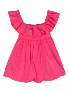 MSGM Kids robe en taffetas à broderies - Rose