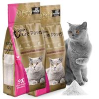 White pure paws kattenbakvulling bentoniet - Babypoeder - 20L