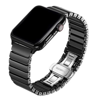 Apple Watch Bandje Lumora - Staal - Zwart - Apple Watch Bandje Lumora - Staal - Zwart -