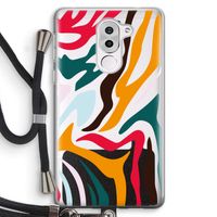 Colored Zebra: Honor 6X Transparant Hoesje met koord