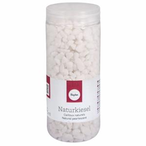 Rayher hobby decoratie steentjes kiezels - wit - 475 ml - Hobby decoratie stenen