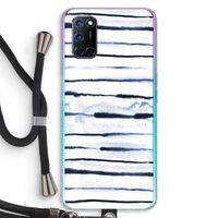 Ink Stripes: Oppo A72 Transparant Hoesje met koord Ink Stripes: Oppo A72 Transparant Hoesje met koord
