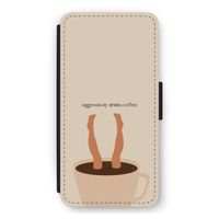 Aggressively drinks coffee: iPhone 12 Pro Max Flip Hoesje