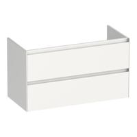 Brauer Inspire - Onderkast - 100 cm - met 2 Softclose Lades Greeploos en 1 Sifon Uitsparing - Hoogglans Wit