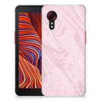 Samsung Galaxy Xcover 5 | TPU | Siliconen hoesje | Marble Pink - Origineel Cadeau Vriendin
