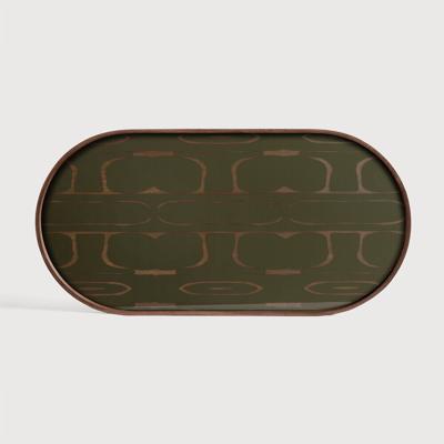 Ethnicraft Ovaal Dienblad 'Second Nature' 71 x 36cm, kleur Moss