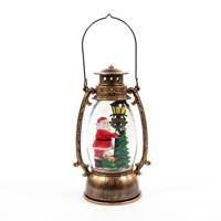 Lantern With Santa In Glitter Lighted Water Led Warm Wh - Annas collection