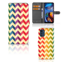 Motorola Moto E32 | Moto E32s Telefoon Hoesje Zigzag Multi Color