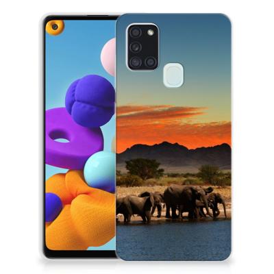 Samsung Galaxy A21s | TPU Hoesje | Olifanten