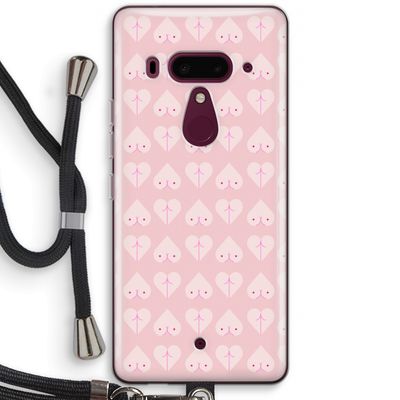 Ass 'n Titties: HTC U12+ Transparant Hoesje met koord