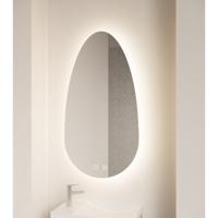 Toiletspiegel Triton | 40x75 cm | Ovaal | Indirecte LED verlichting | Touch button | Met spiegelverwarming