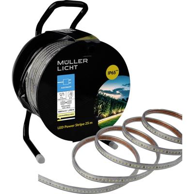 Müller-Licht LED Power Stripe 25 m, 290W, 1000lm/m, IP65 2700K 21600075 LED-strip Met connector (male) 25 m Warmwit 1 stuk(s)
