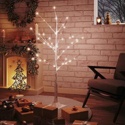 VidaXL Berkenboom led 48 led&apos;s warmwit 120 cm wit