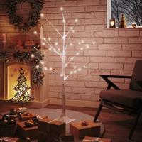 VidaXL Berkenboom led 48 led&apos;s warmwit 120 cm wit
