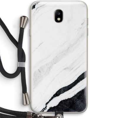 Elegante marmer: Samsung Galaxy J7 (2017) Transparant Hoesje met koord