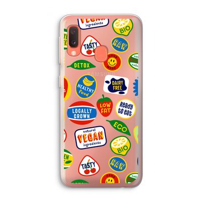 Fruitsticker: Samsung Galaxy A20e Transparant Hoesje