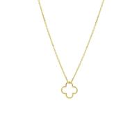 14k Geelgouden Collier met Bloem Hanger - Verstelbaar 40-44 cm 14k Geelgouden Collier met Bloem Hanger - Verstelbaar 40-44 cm