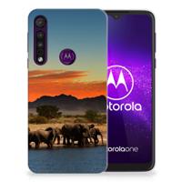 Motorola One Macro | TPU Hoesje | Olifanten