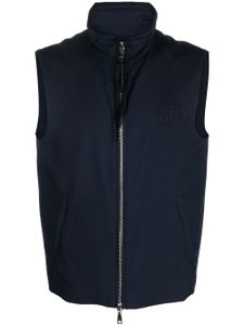 Billionaire gilet matelassé à logo brodé - Bleu