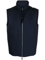 Billionaire gilet matelassé à logo brodé - Bleu