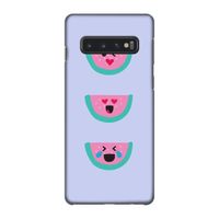 Smiley watermeloen: Samsung Galaxy S10 4G Volledig Geprint Hoesje