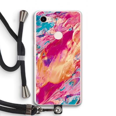 Pastel Echoes: Pixel 3 XL Transparant Hoesje met koord