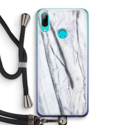 Gestreepte marmer: Huawei P Smart (2019) Transparant Hoesje met koord
