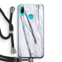 Gestreepte marmer: Huawei P Smart (2019) Transparant Hoesje met koord