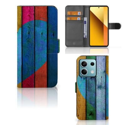 Xiaomi Redmi Note 13 5G | Book Style Case | Wood Heart - Cadeau voor je Vriend