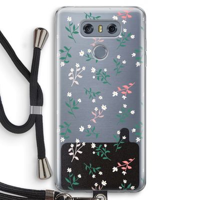 Small white flowers: LG G6 Transparant Hoesje met koord