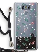 Small white flowers: LG G6 Transparant Hoesje met koord