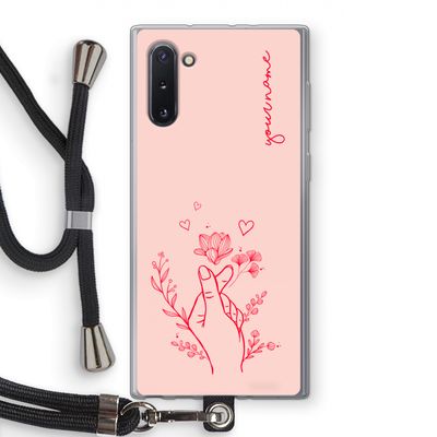 Giving Flowers: Samsung Galaxy Note 10 Transparant Hoesje met koord